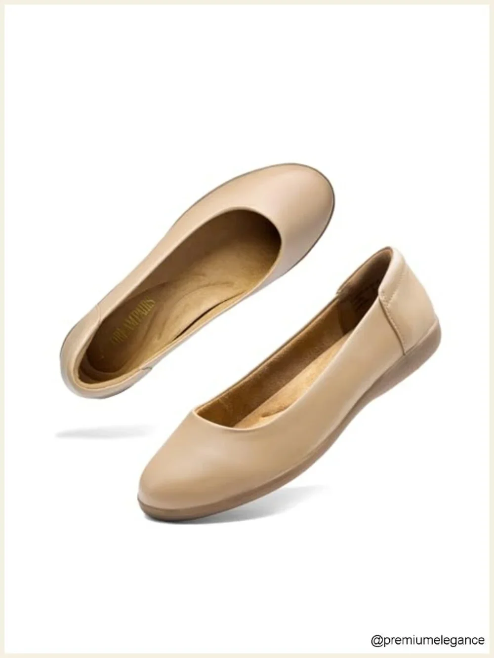 Women's Ballet Flats with Foam Insole, Slip-on Round Toe Work Shoes